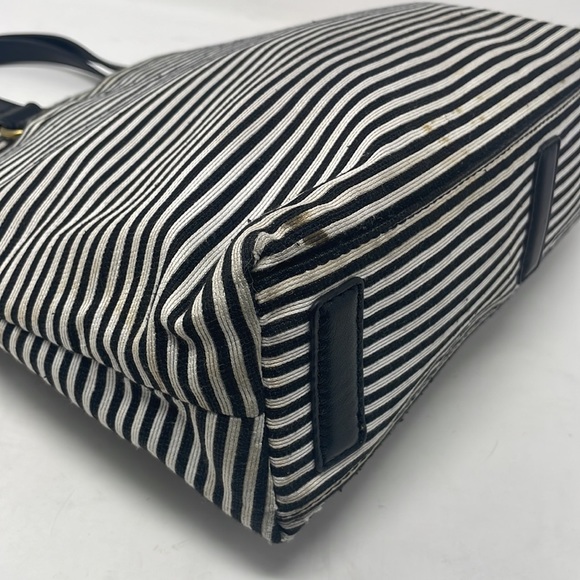 Fossil Kinley Striped Cotton/Leather Satchel🖤 - Picture 9 of 16